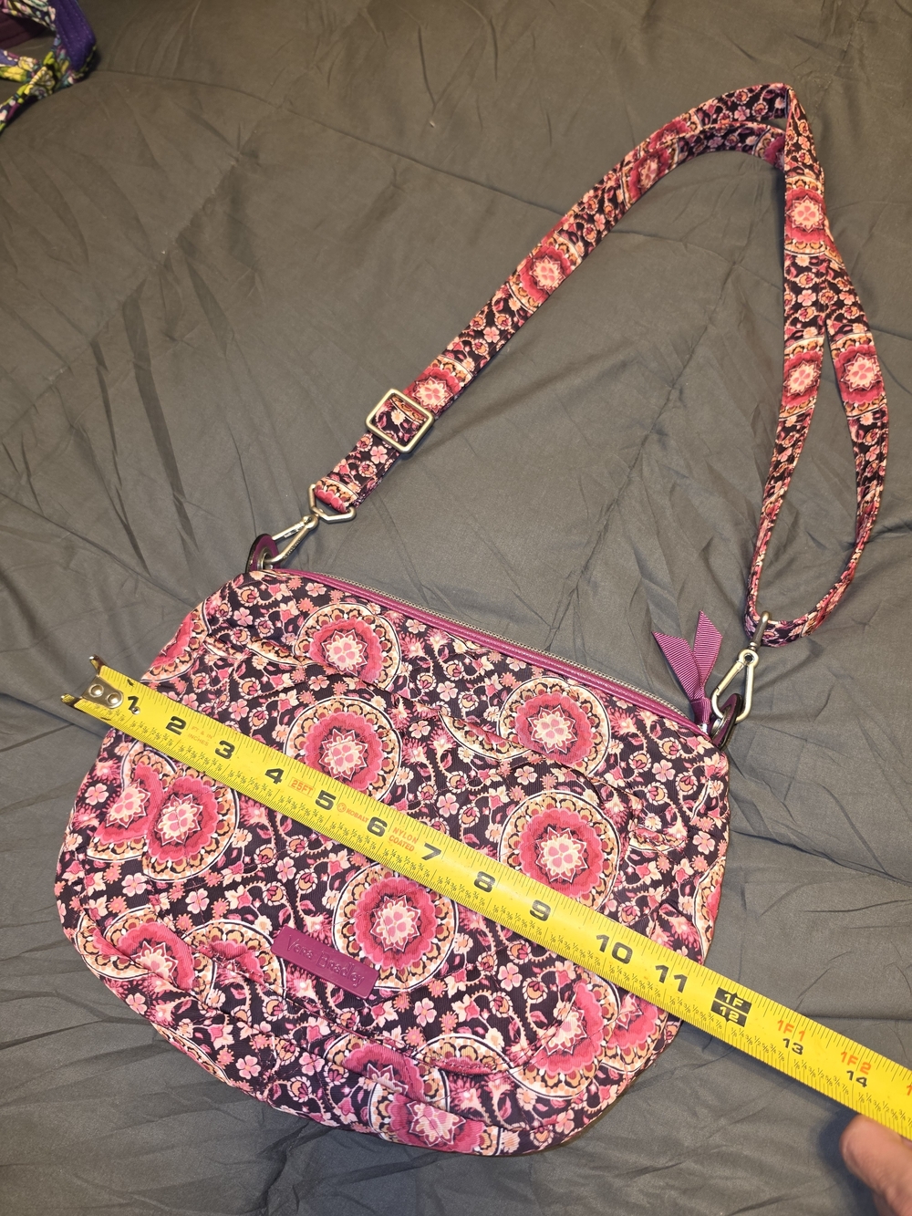 Vera Bradley Raspberry Medallion Mini Carson In Performance Twill - Picture 10 of 11